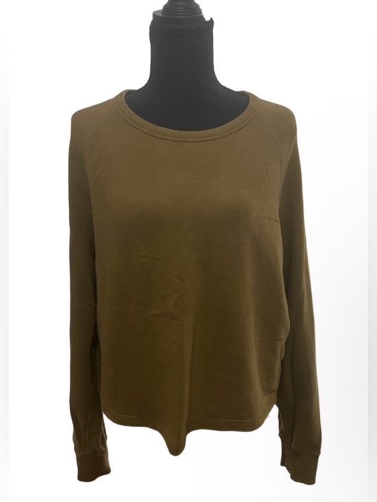 Madewell Tops - Madewell Small Olive Green Raglan Pullover Basic Crewneck Cabin Cozy Sweater